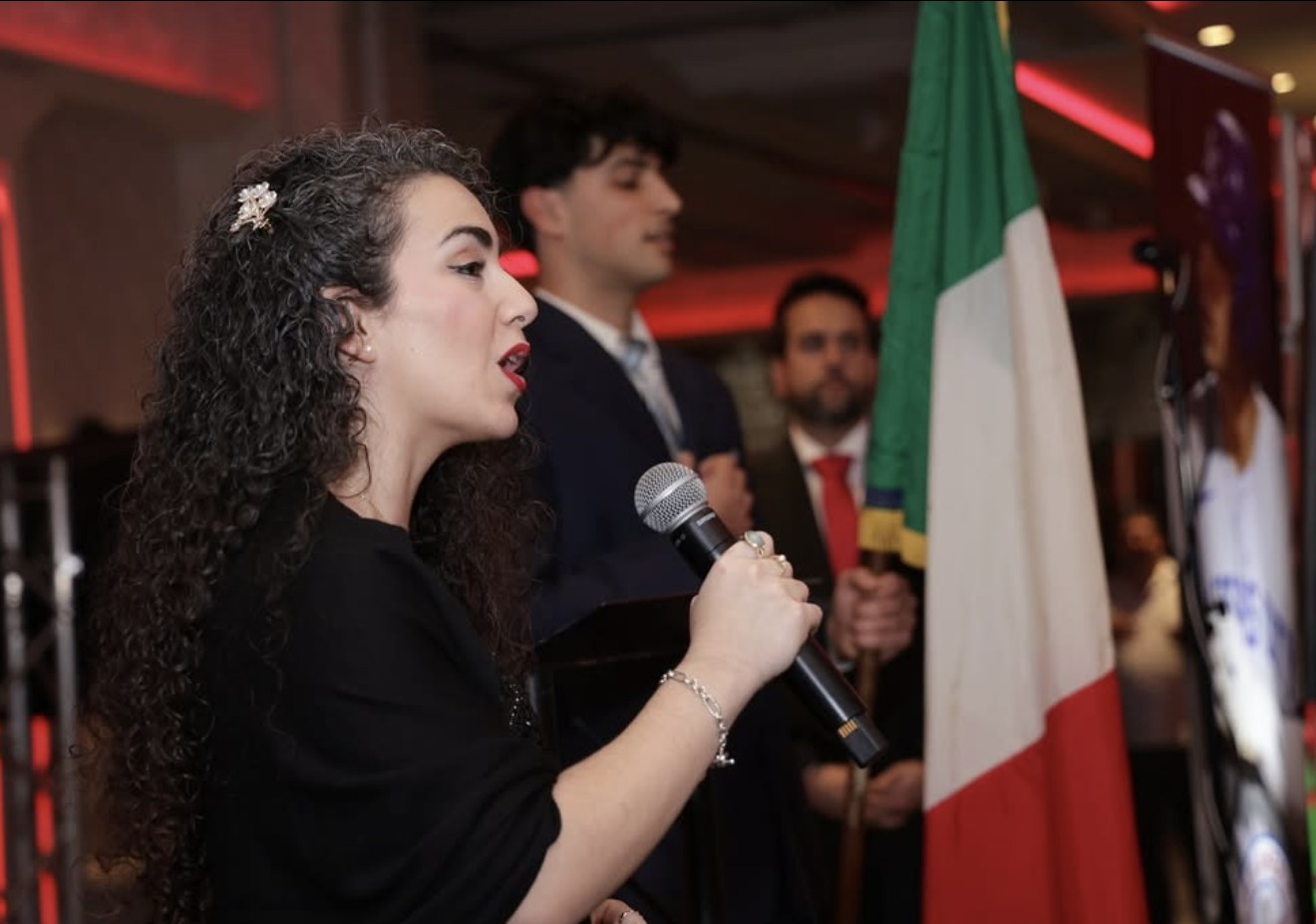 Singing the Italian National Anthem, 2024