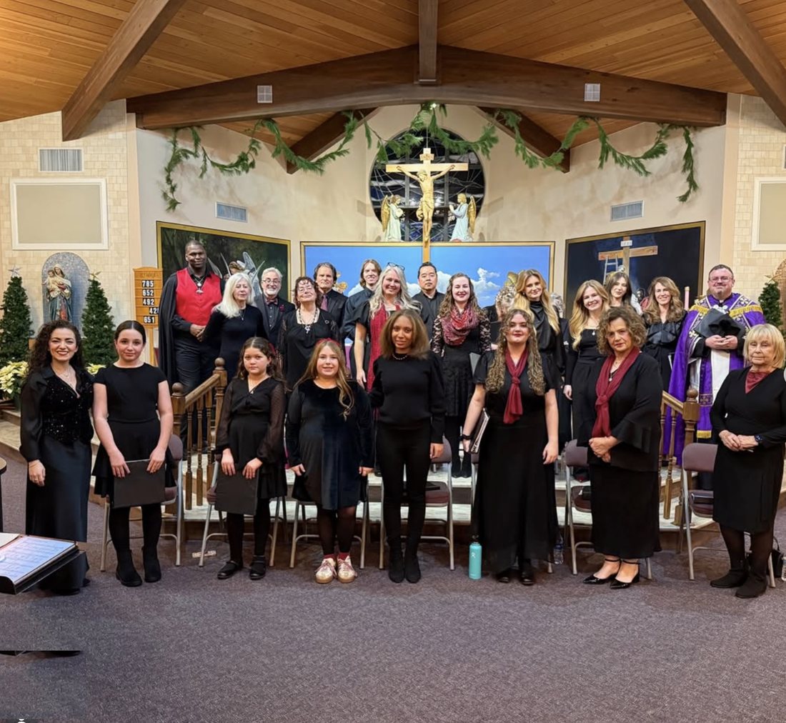 Christmas concert · with her choir