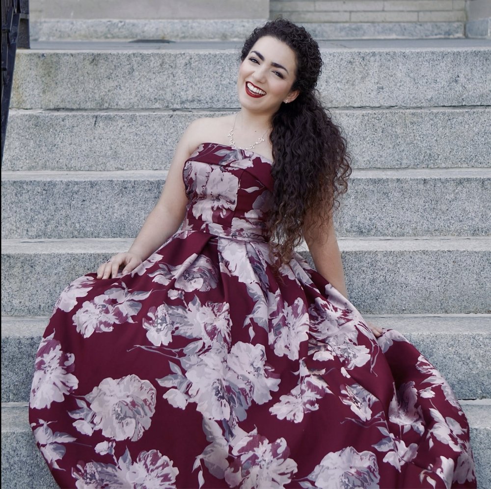 Christa Dalmazio in a gown