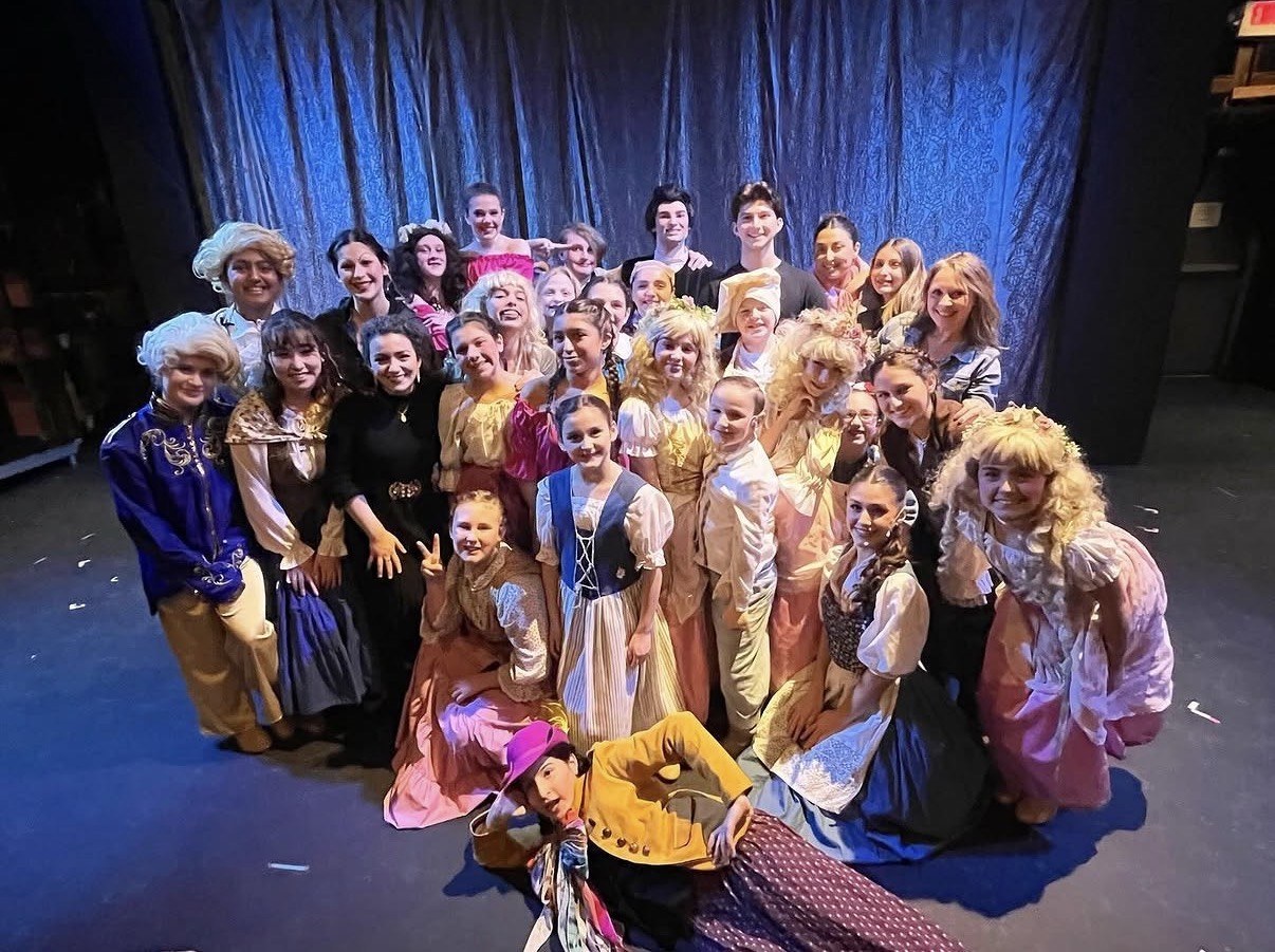 With the cast of Beauty and the Beast, Pivot Theatre Company
